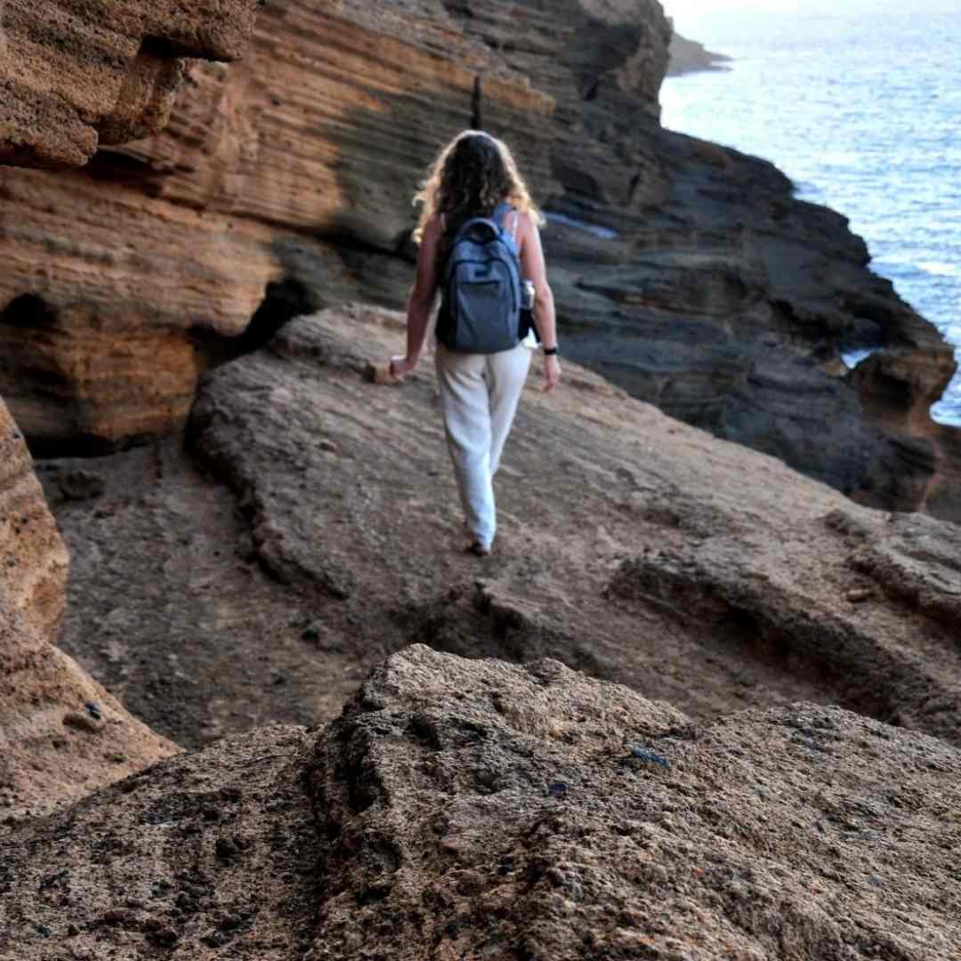 Jessie Faber on Red Mountain in Costa del Silencio, Tenerife, Spain